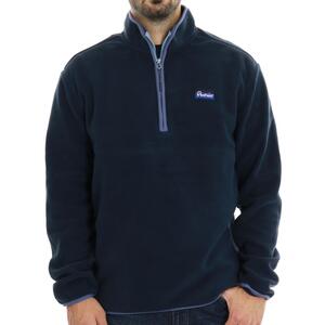 FELPA ZIP BLU